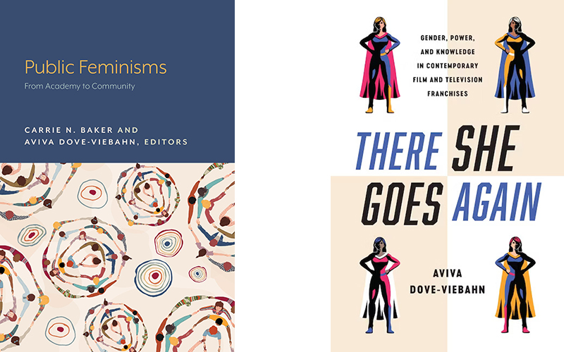 Book covers for Public Feminisms and There She Goes Again